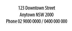 Address Stamp Rectangular Style E