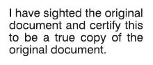 AHPRA Certification Wording